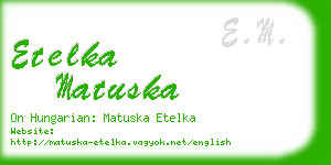 etelka matuska business card